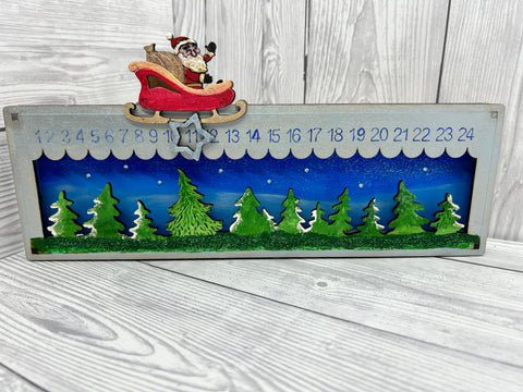 MDF Santa Advent block calendar