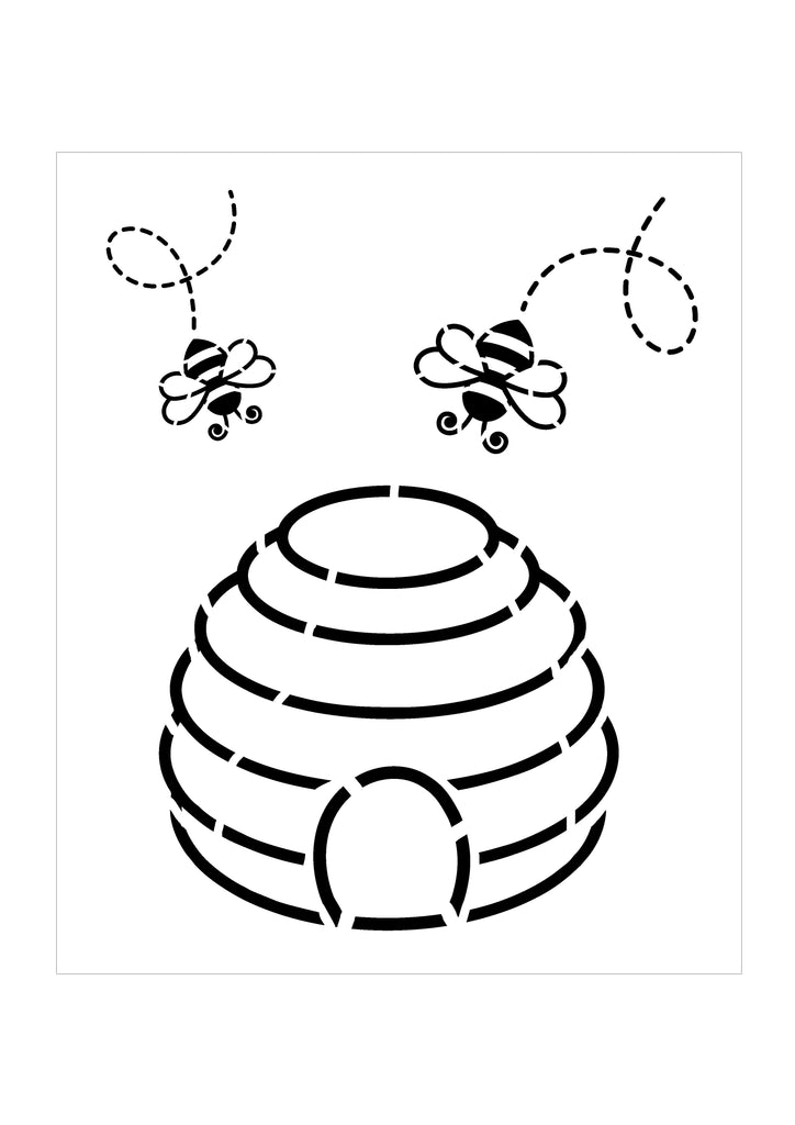 Beehive stencil Glitzcraft