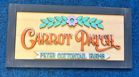 CLEARANCE Easter Plaque - Carrot Patch MDF