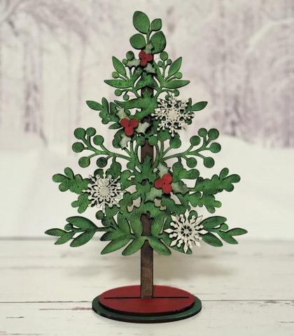 MDF Floral Free standing Christmas Tree
