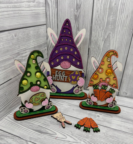 Finished Product - MDF Easter Gnomes set of 3