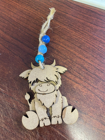 MDF Highland Cow Ornament Kit