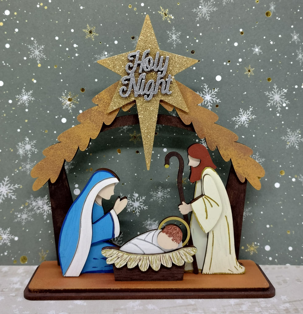 MDF Holy Night Nativity Scene – Glitzcraft