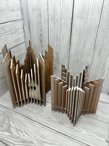 MDF Star Candle Holders - pack of 2