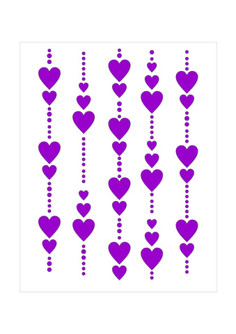 VALENTINE - Vertical hearts and dots
