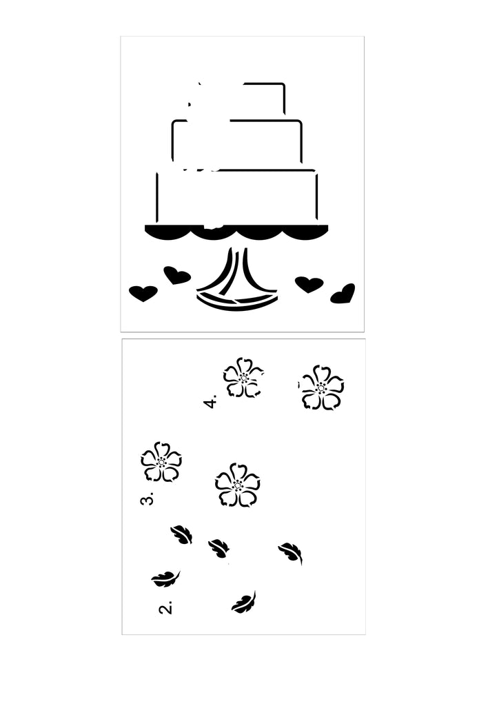 2 layered wedding cake stencil Glitzcraft