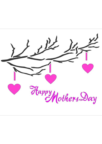 CLEARANCE - MUM - Happy Mothers Day Hanging Hearts