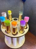 Mini Brush Stand -MDF Only - Holds 10 mini brushes.