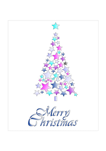 Merry Christmas Tree of Stars