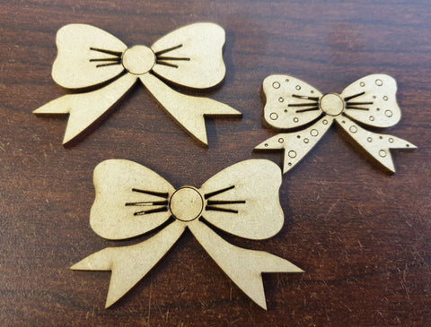 MDF Bows - set of 6 pcs