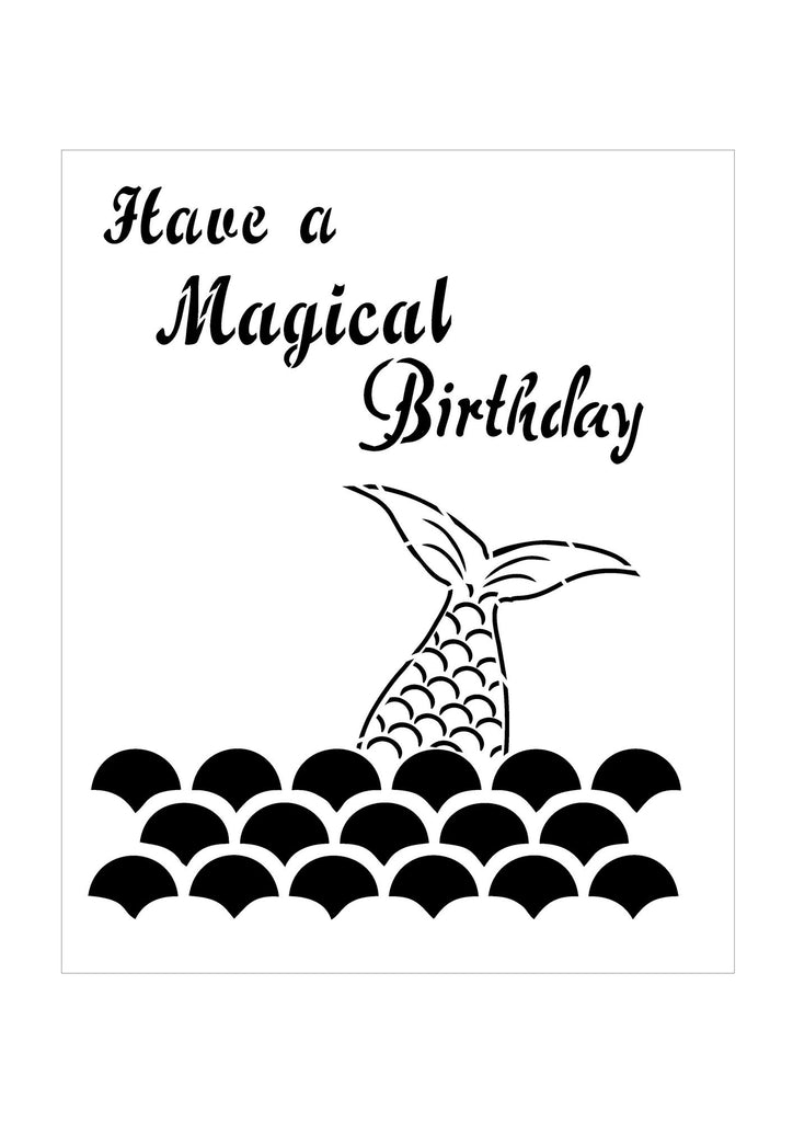 Magical Mermaid Tail stencil – Glitzcraft
