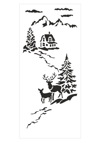 Mountain Retreat Stencil