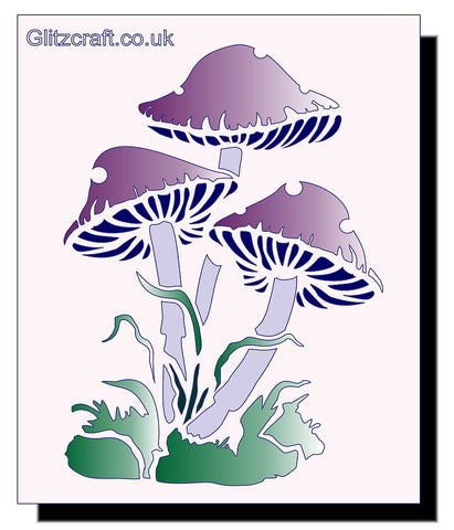 Toadstools Trio Stencil