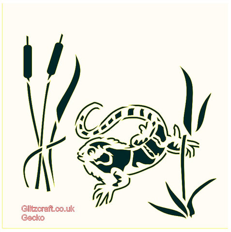 Gekko (12.5 x 15cm), Stencils- Glitzcraft