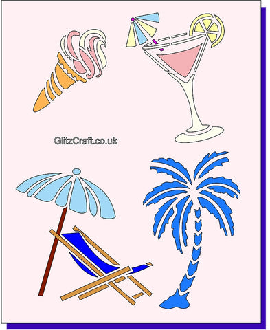 Summer Quad Stencil