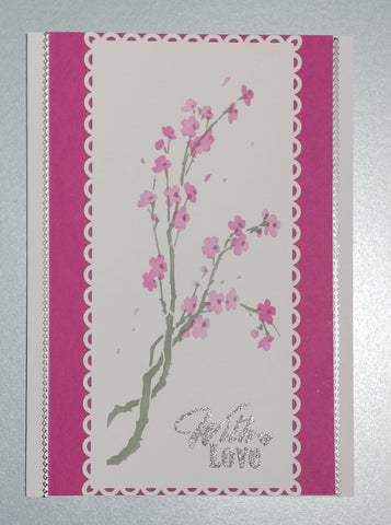 2 layer cherry blossom stencil