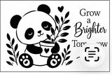 Cute animals stencils - fox, hedgehog, sheep and panda