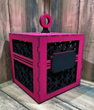 MDF large square decorative box with lid