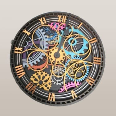 Circular gear clock