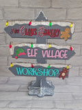 MDF Christmas Direction signs