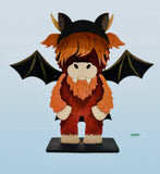 MDF Highland cow Halloween style