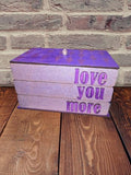 MDF love you more book stack box