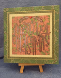 CLEARANCE - Merry Christmas words with branch stencil