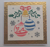 New Holly bauble stencil