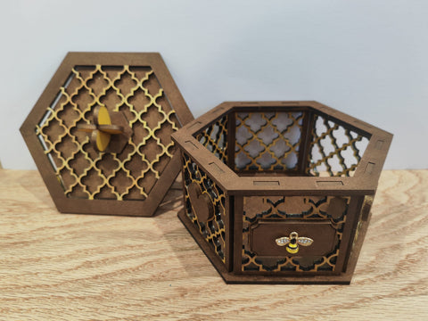 MDF hexagon box