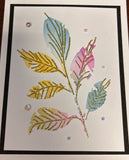 2 Layer distressed leaf stencil