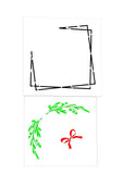 2 Layer Mistletoe Square Stencils