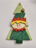 MDF Christmas tree character ornaments or tags
