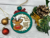 MDF Santa tracker ornaments