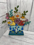 MDF spring flower wellingtons