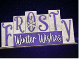 MDF Word Block - 4 options. Winter wonderland, Santa is coming to town, frosty and merry Christmas