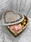 MDF heart shaped box