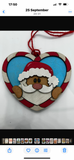 MDF Heart Christmas Baubles