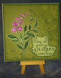 Happy birthday to you floral stencil