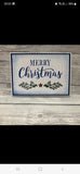 Mistletoe branch Merry Christmas stencils