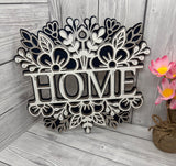 Layered Home sign