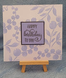 Happy birthday to you floral stencil