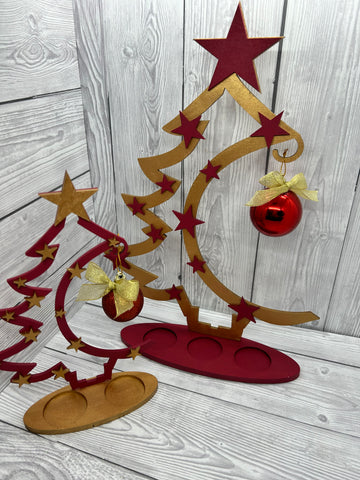 MDF Christmas tree bauble holders 2 pk
