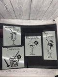 The Cocktail COLLECTION, MDF and STENCILS