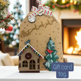 MDF Christmas 3D tags and hidden gift tag/ money pocket