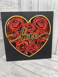 MDF love heart layered frame