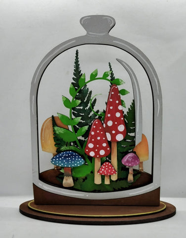 MDF toadstool bell jar