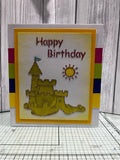 Beach Stencil and glitter pastes pack