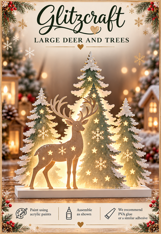 MDF Deer and Trees