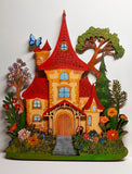 MDF engraved layered fairy house