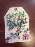 MDF Christmas 3D tags and hidden gift tag/ money pocket